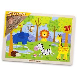 Puzzle safari dřevěné 24 ks
