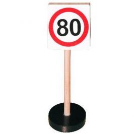 Studo Wood Dopravní značka dřevěná - max rychlost 80 km/hod