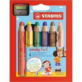 STABILO WOODY 3v1 6ks + orez.