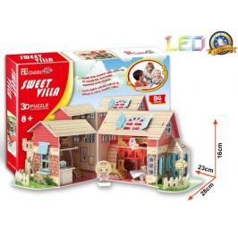 Puzzle 3D Dům sladká víla / led - 84 dílků