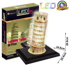 Puzzle 3D Šikmá věž v Pizze LED 15 dílků