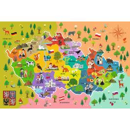 Puzzle 44 dílků Vzdělávácí Mapa Česka