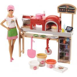 Mattel Barbie vaření a pečení pizza herní set s panenkou